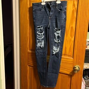 Women’s distressed/ripped stretch jeans size 4 by American Eagle Outfitters